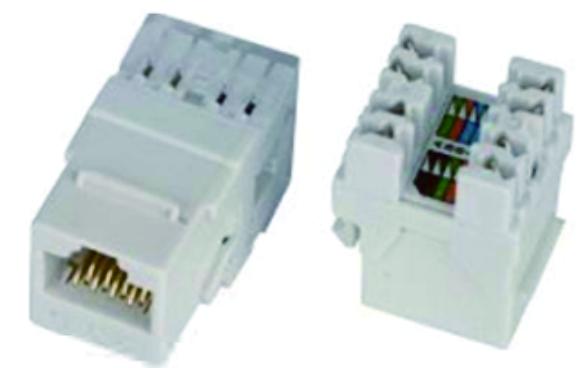 Cat.6 RJ45 180Â° Keystone Jack zc 1127