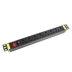 1U 8 way Cabinet PDU with Switch and Overload protection 250V, 10A Universal