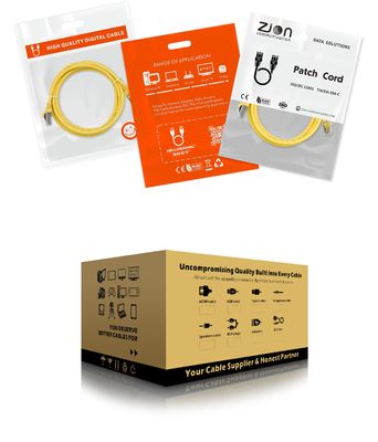 Cat 8 Patch Cord with 2000MHz Frequency Bare Copper Conductor and LSZH Jacket for High-Speed Data Centers