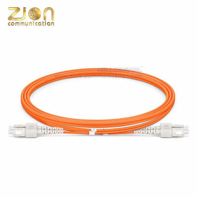 SC UPC to SC UPC Duplex OM1 Multimode PVC LSZH Jacket Fiber Optic Patch Cord for High-Speed Data Transmission