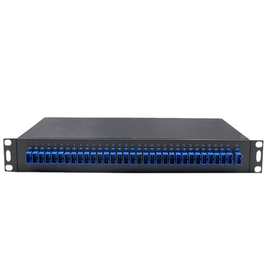 1×32 Configuration Rack Mounted ODF Type Single Mode PLC Fiber Optic Splitter with SC Fiber Adapters