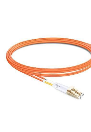 OM3 Multimode Fiber Optic Patch Cord with LC/UPC Connectors and 2.0mm PVC Jacket for High-Speed Data Transmission