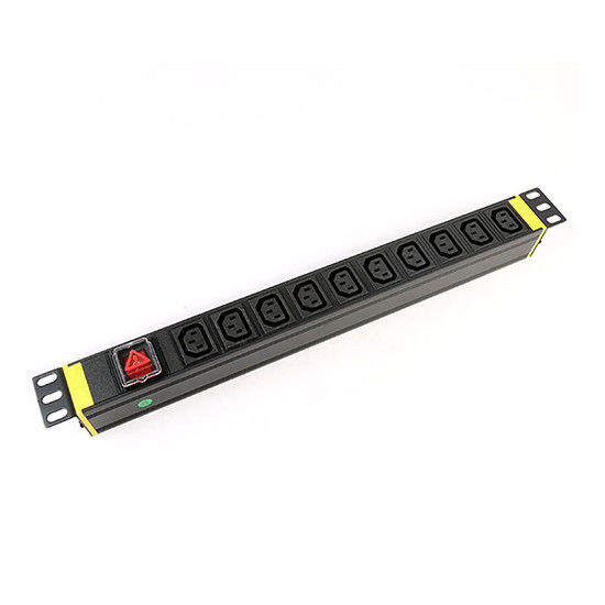 1U Thickness 8 Way Cabinet PDU with Switch Control Power Distribution Unit for Data Centers