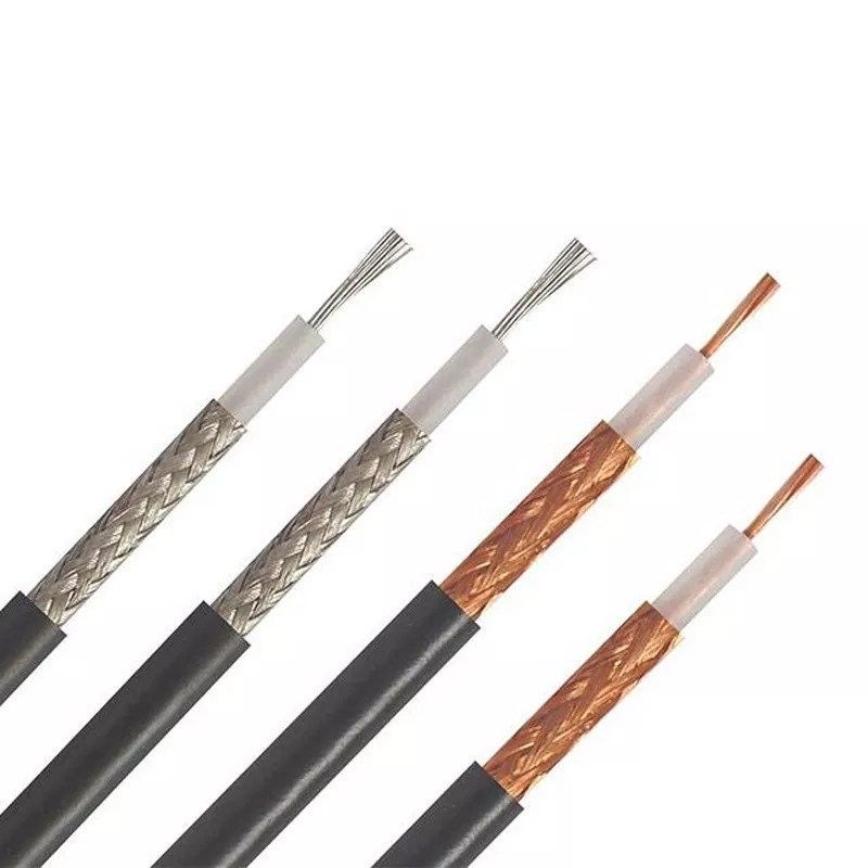 RG6/U Coaxial Cable with 95% Bare Copper Braid, PVC Flame Retardant Jacket, and 75 Ohm Impedance for CCTV Applications