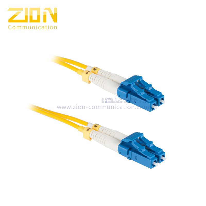 LC to LC Singlemode 9/125 μm Duplex Fiber Optic Patch Cord with Riser PVC Jacket