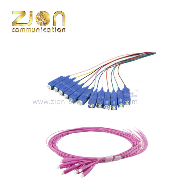 G652D Fiber Unit LSZH Jacket 12 Colors IEC 60304 Fiber Optic Patch Cord and Pigtail