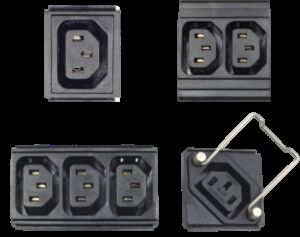 وحدات موصلات PDU مع IEC C13/C19/C20 ، أنواع المقبس العالمي ، ومقبسات IEC 60309 الصناعية لتخصيص PDU على الرف